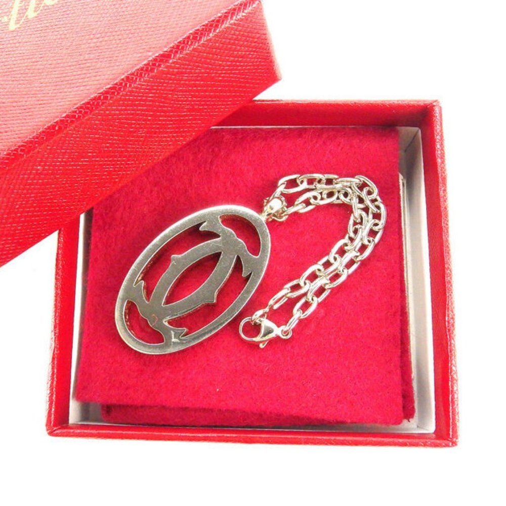 Authentic Cartier key ring Key holder Silver Woman
